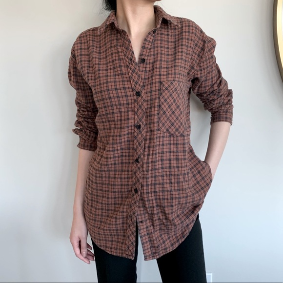Wilfred Tops - Wilfred Plaid Button Up Shirt